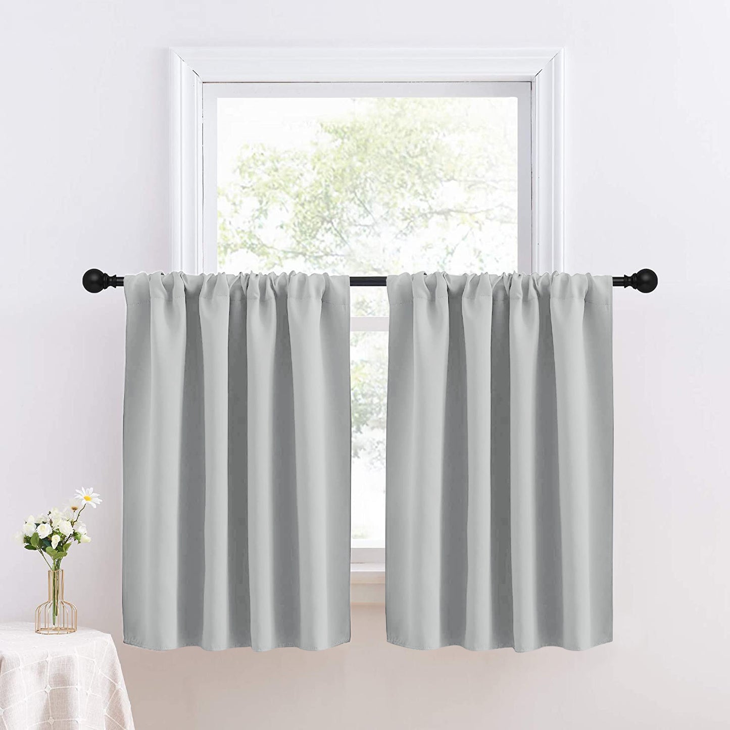 Solid Small Panel Curtains