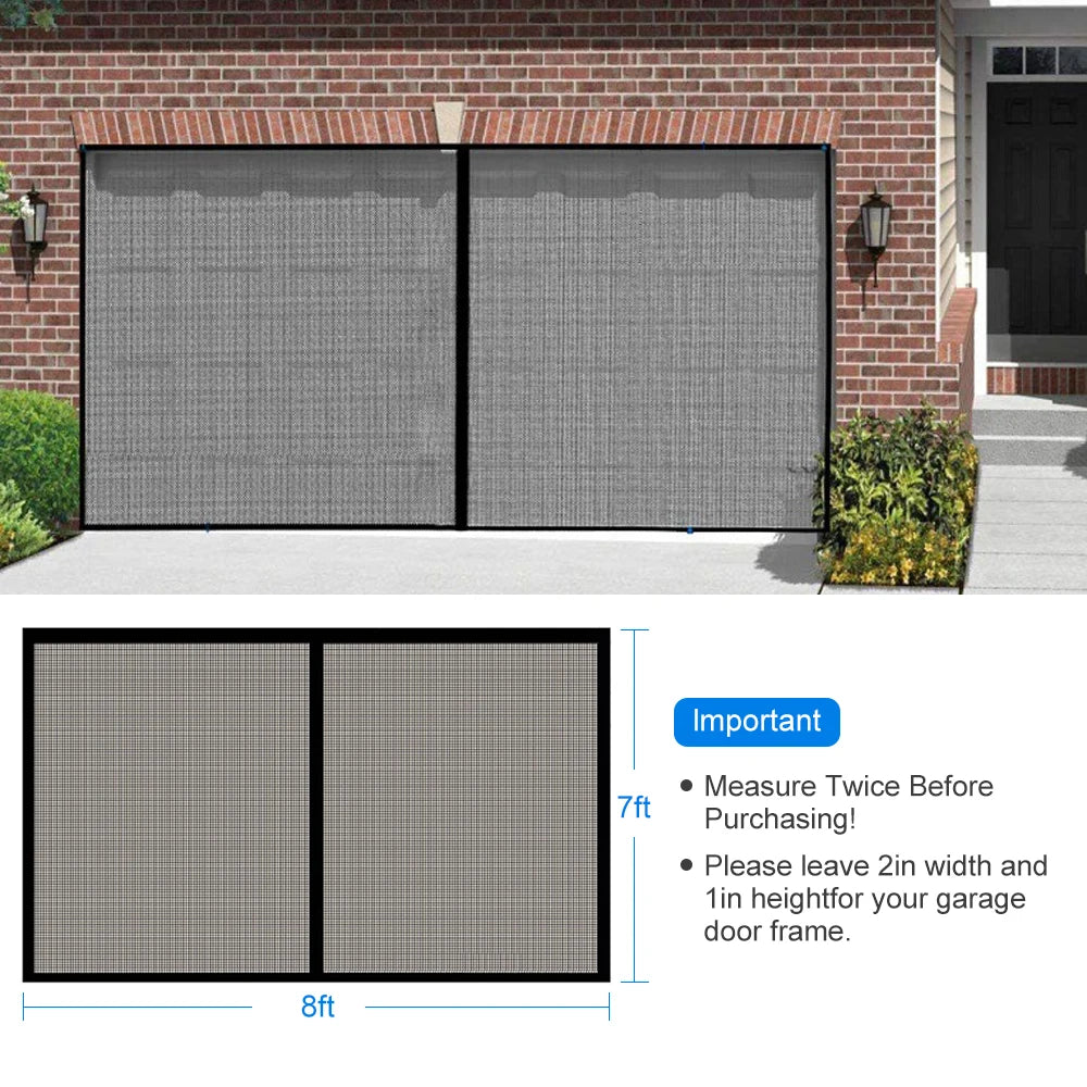 Black Plastic Magnetic Garage Door Screen