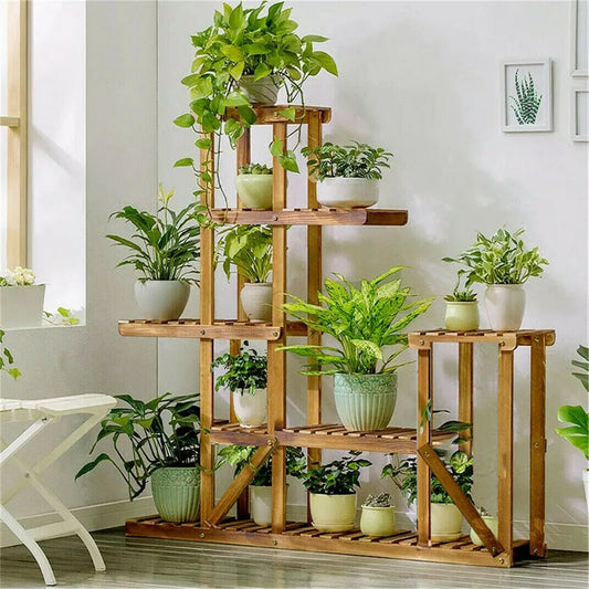 Tiered Wood Plant Flower Stand