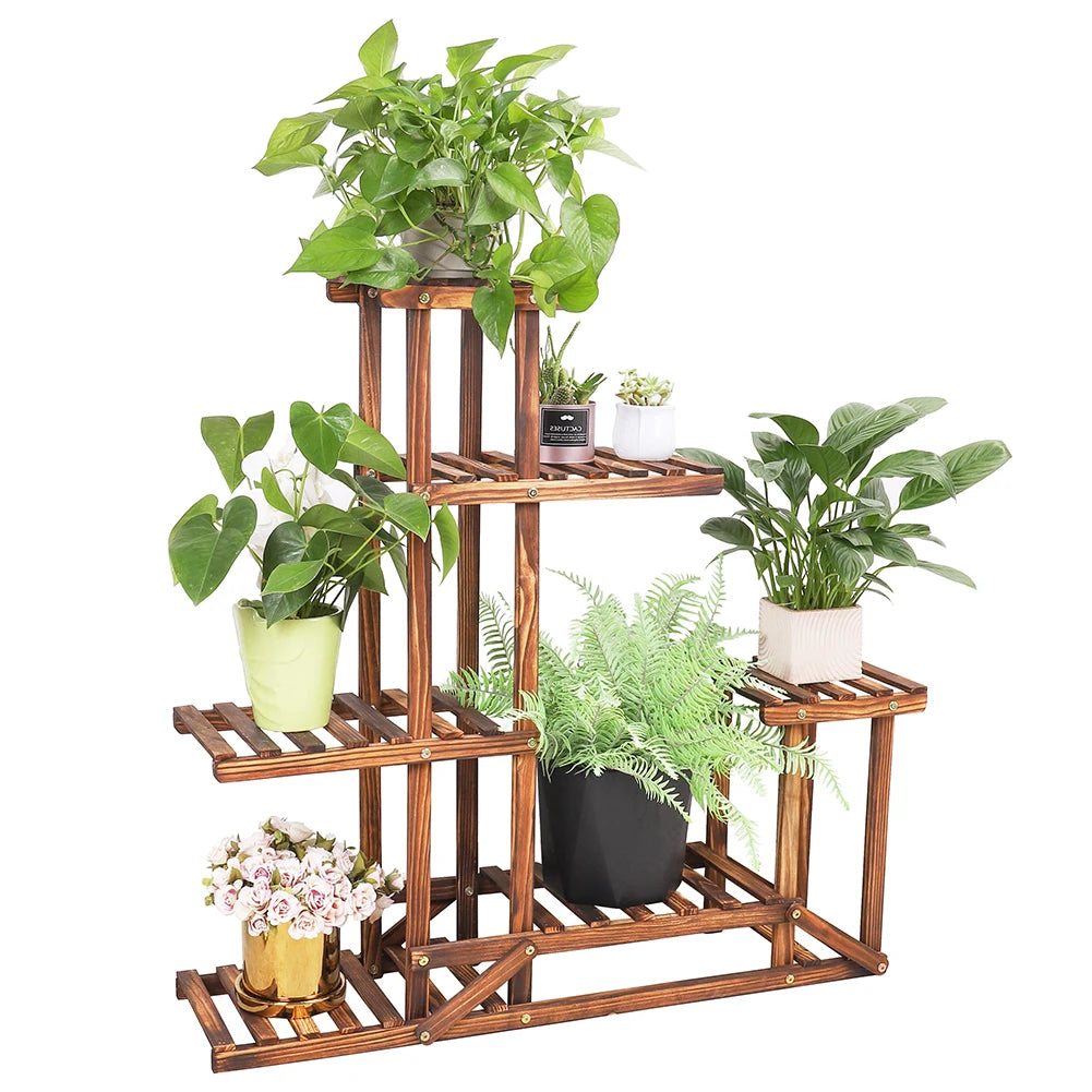 Tiered Wood Plant Flower Stand