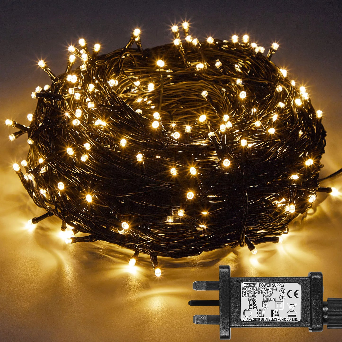 Outdoor Black Wire Fairy String Lights