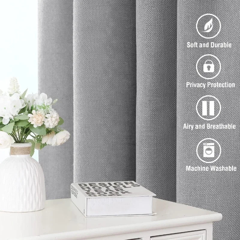 Natural Linen Pocket Lined Curtains