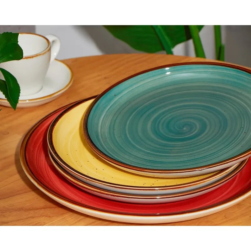 12 Piece Porcelain Plates and Bowls Set