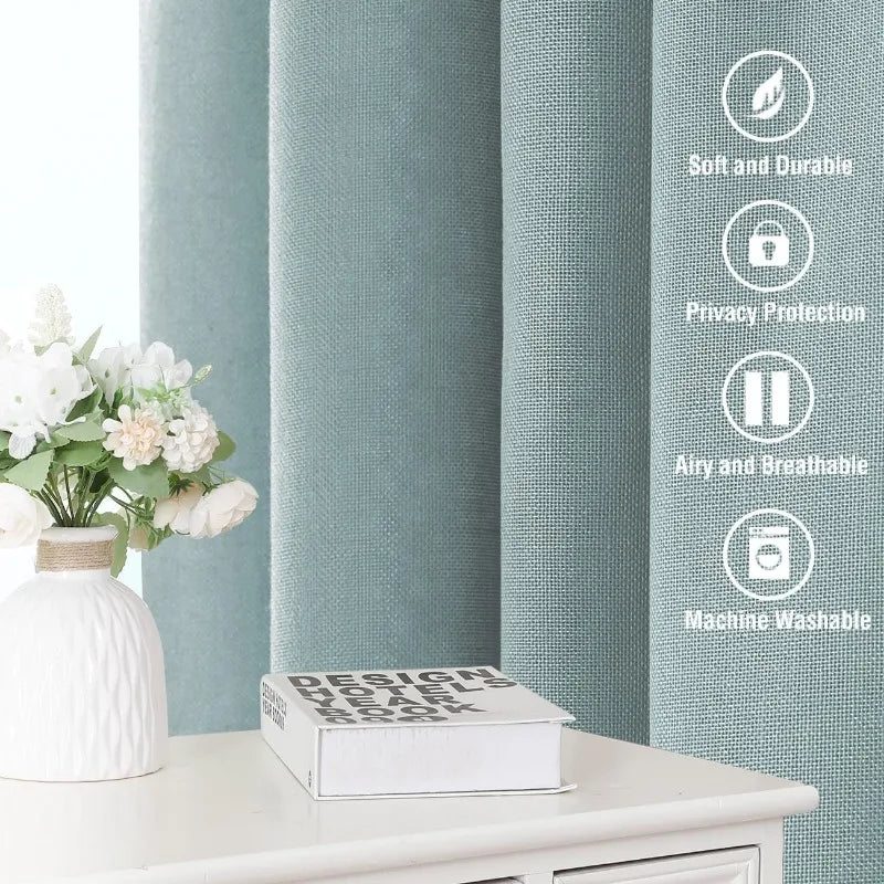 Natural Linen Pocket Lined Curtains