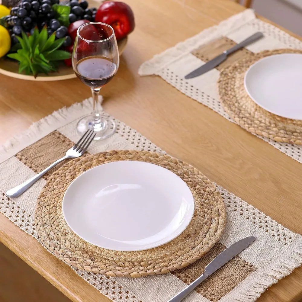 Handmade Natural Straw Woven Placemats