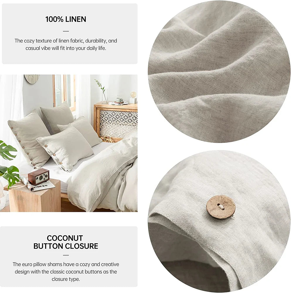 Decorative Linen Sham Cover Pillowcase