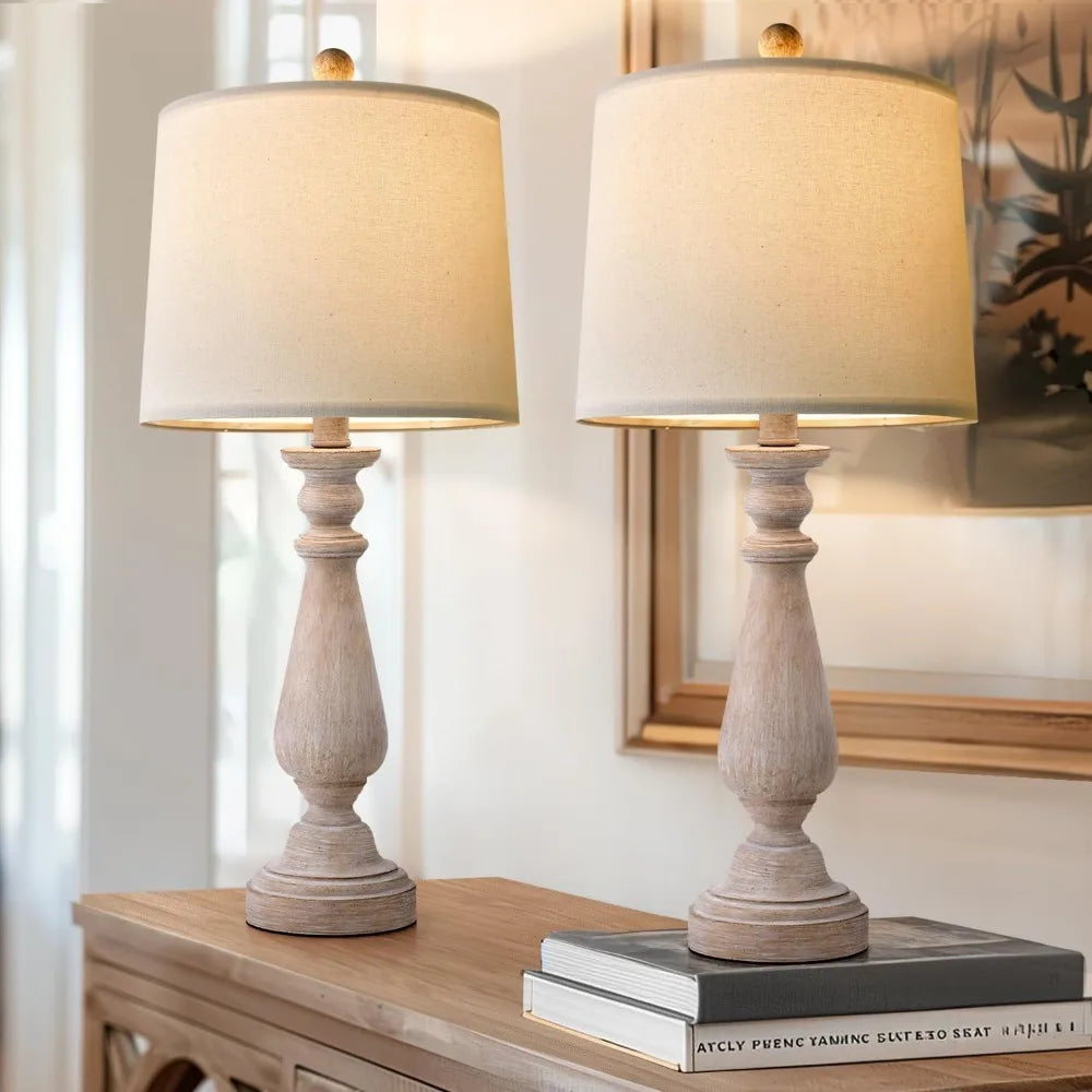 Farmhouse Table Lamp Set