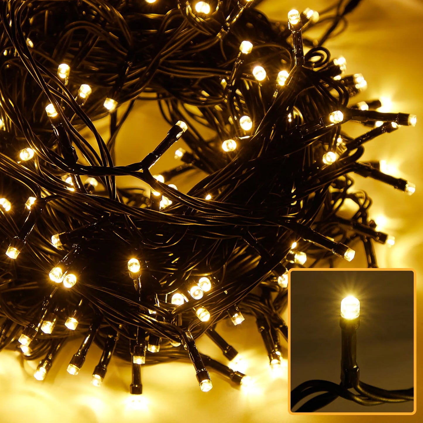 Outdoor Black Wire Fairy String Lights