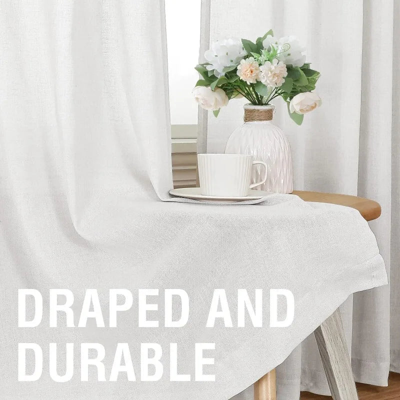 Natural Linen Pocket Lined Curtains