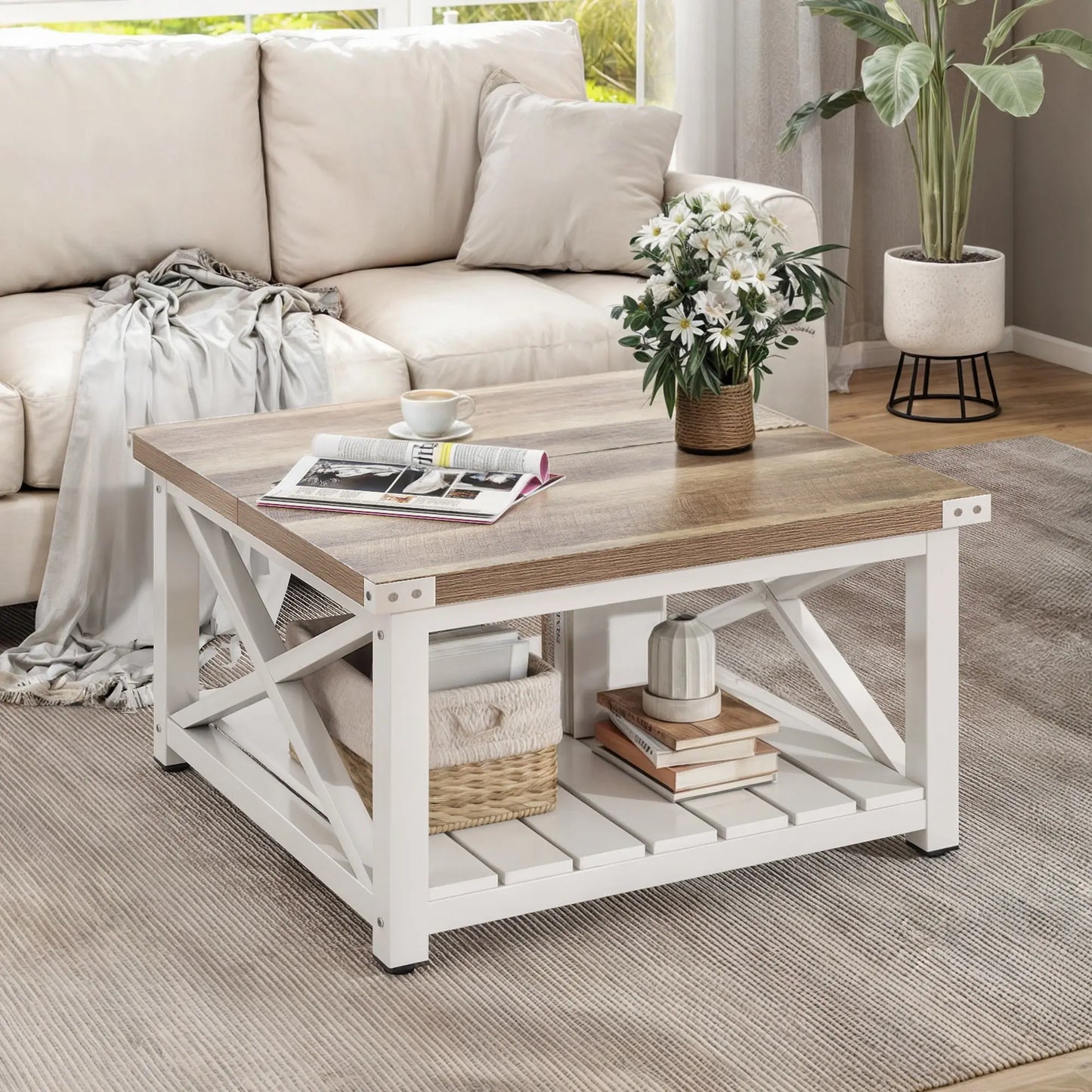 Square Farmhouse Coffee Table