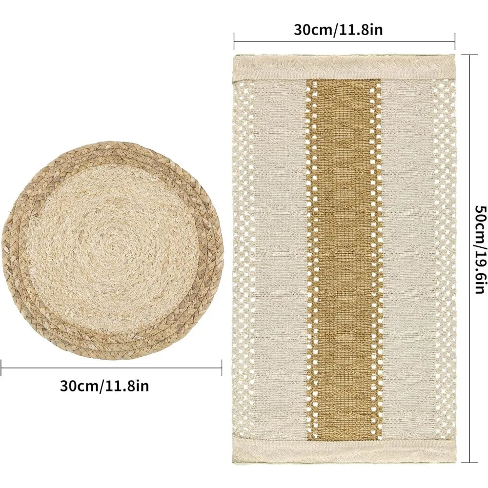 Handmade Natural Straw Woven Placemats