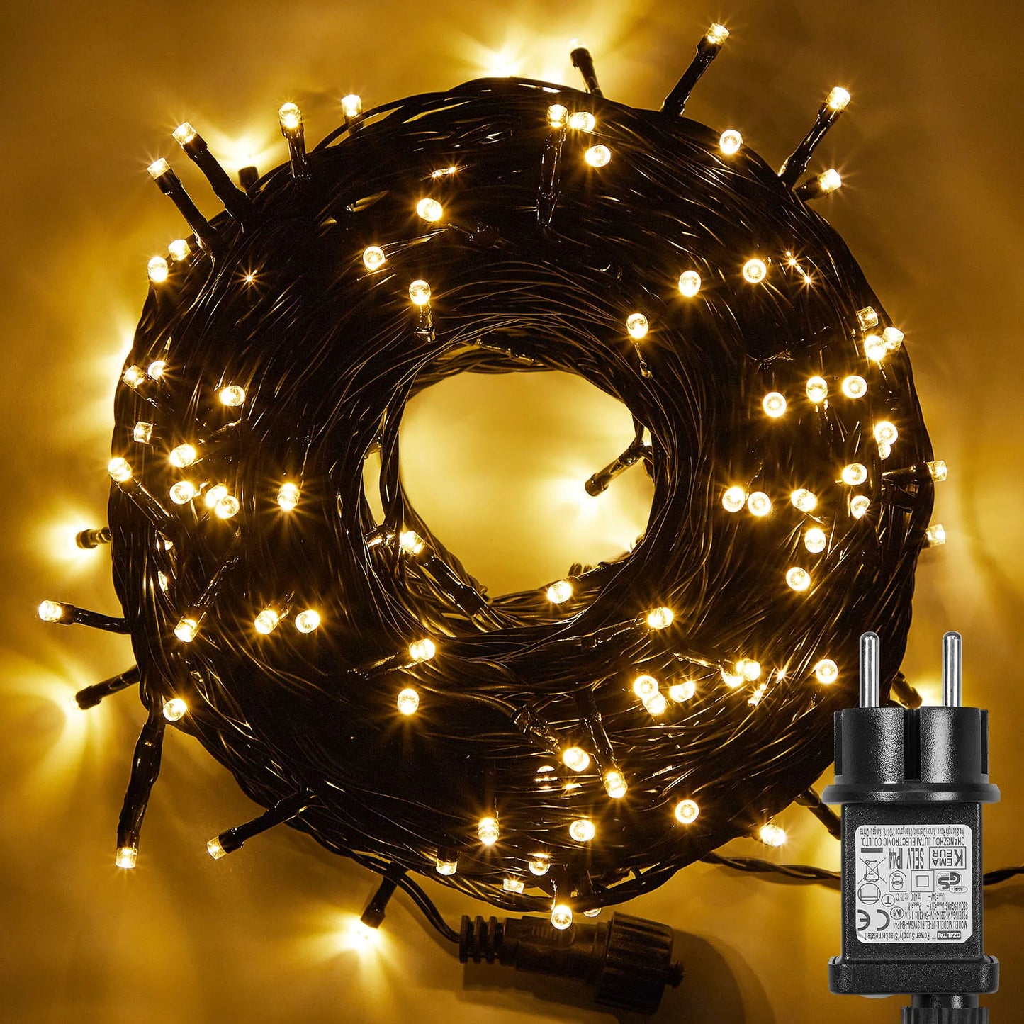 Outdoor Black Wire Fairy String Lights