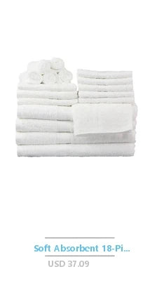 100% Plush Cotton Bath Towel Set