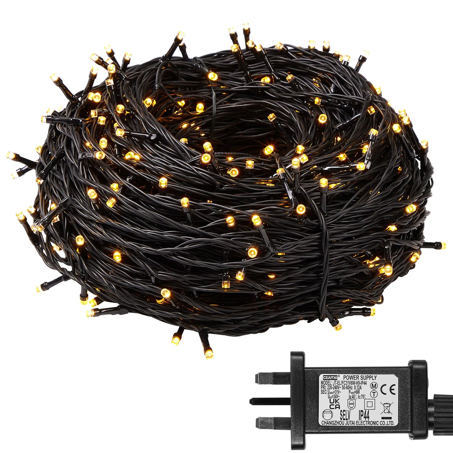 Outdoor Black Wire Fairy String Lights