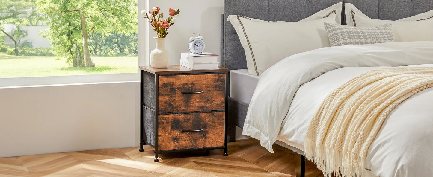 2 Drawer Nightstand For Bedroom