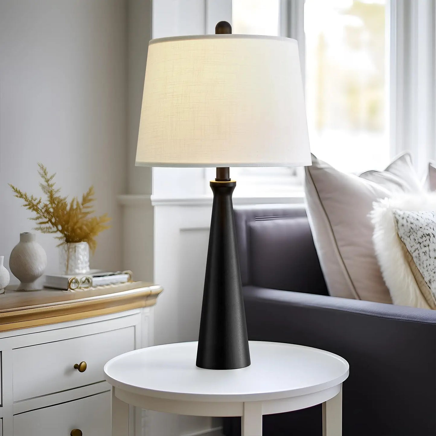 Modern Black Table Lamps Set