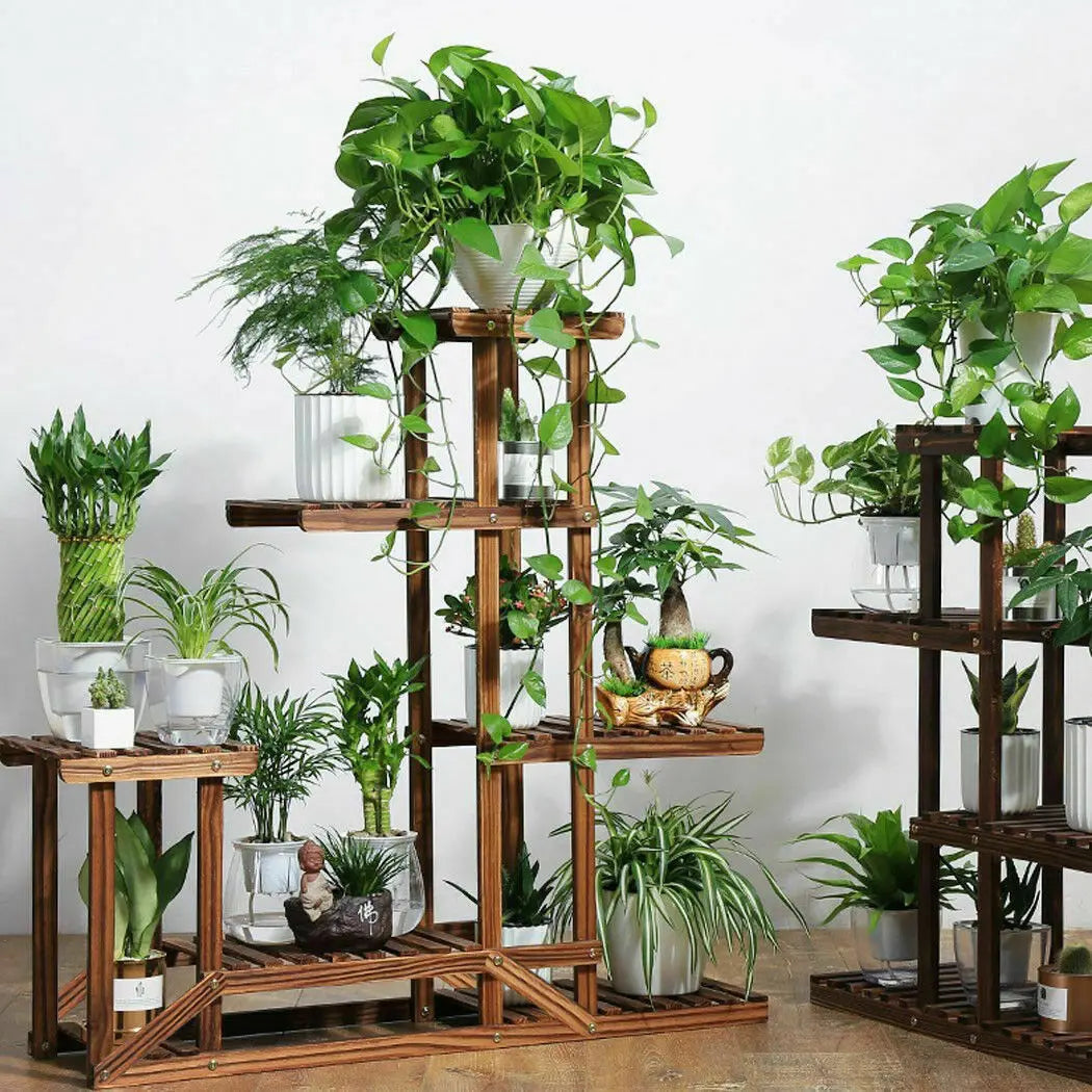 Tiered Wood Plant Flower Stand