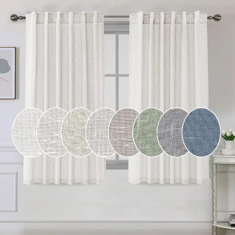 Natural Linen Pocket Lined Curtains