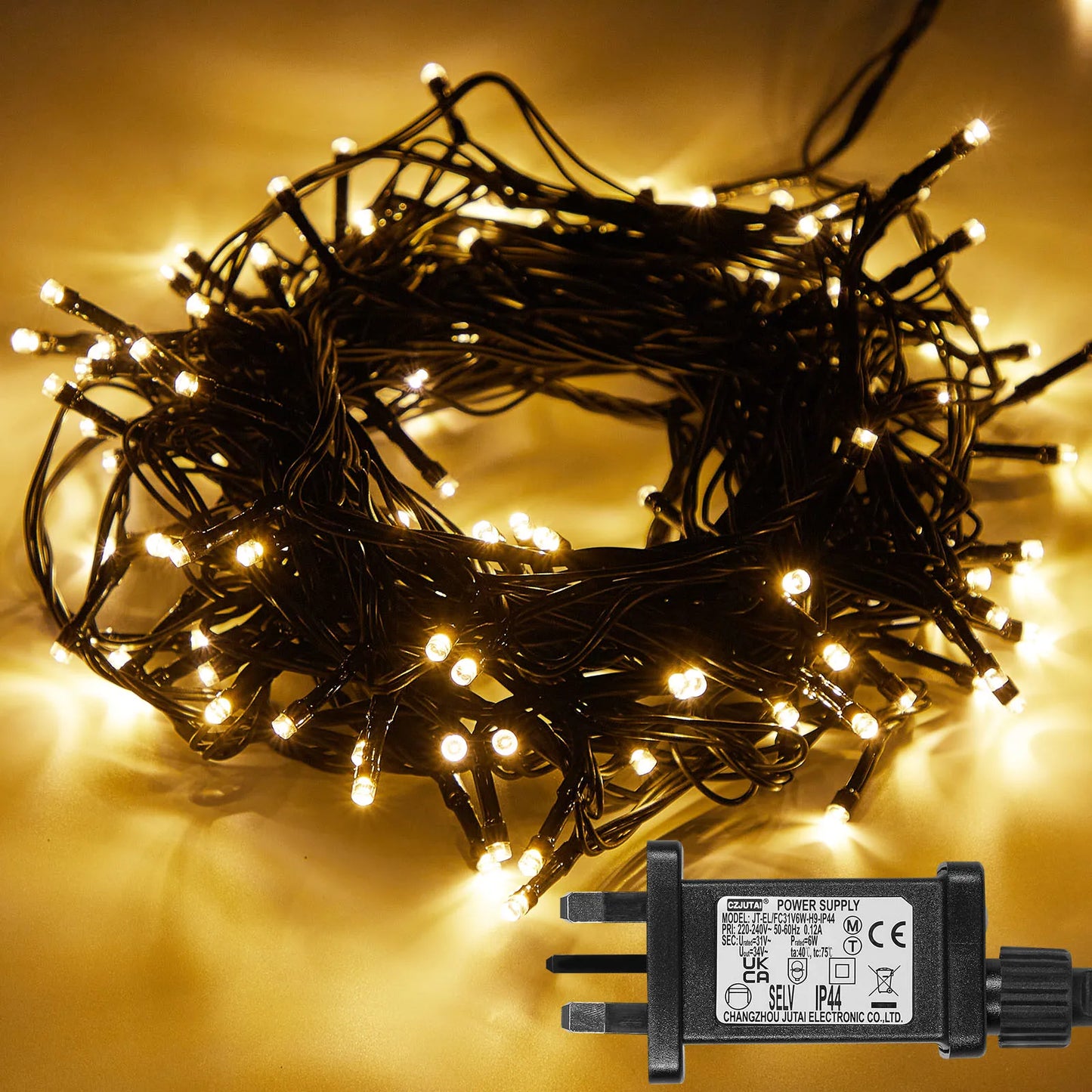 Outdoor Black Wire Fairy String Lights