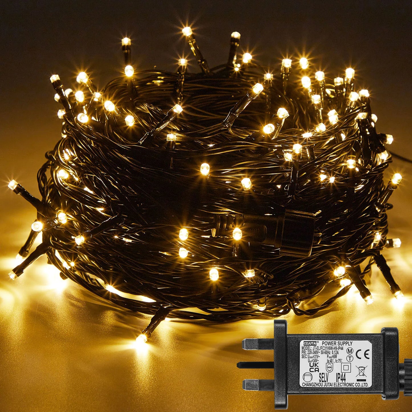 Outdoor Black Wire Fairy String Lights