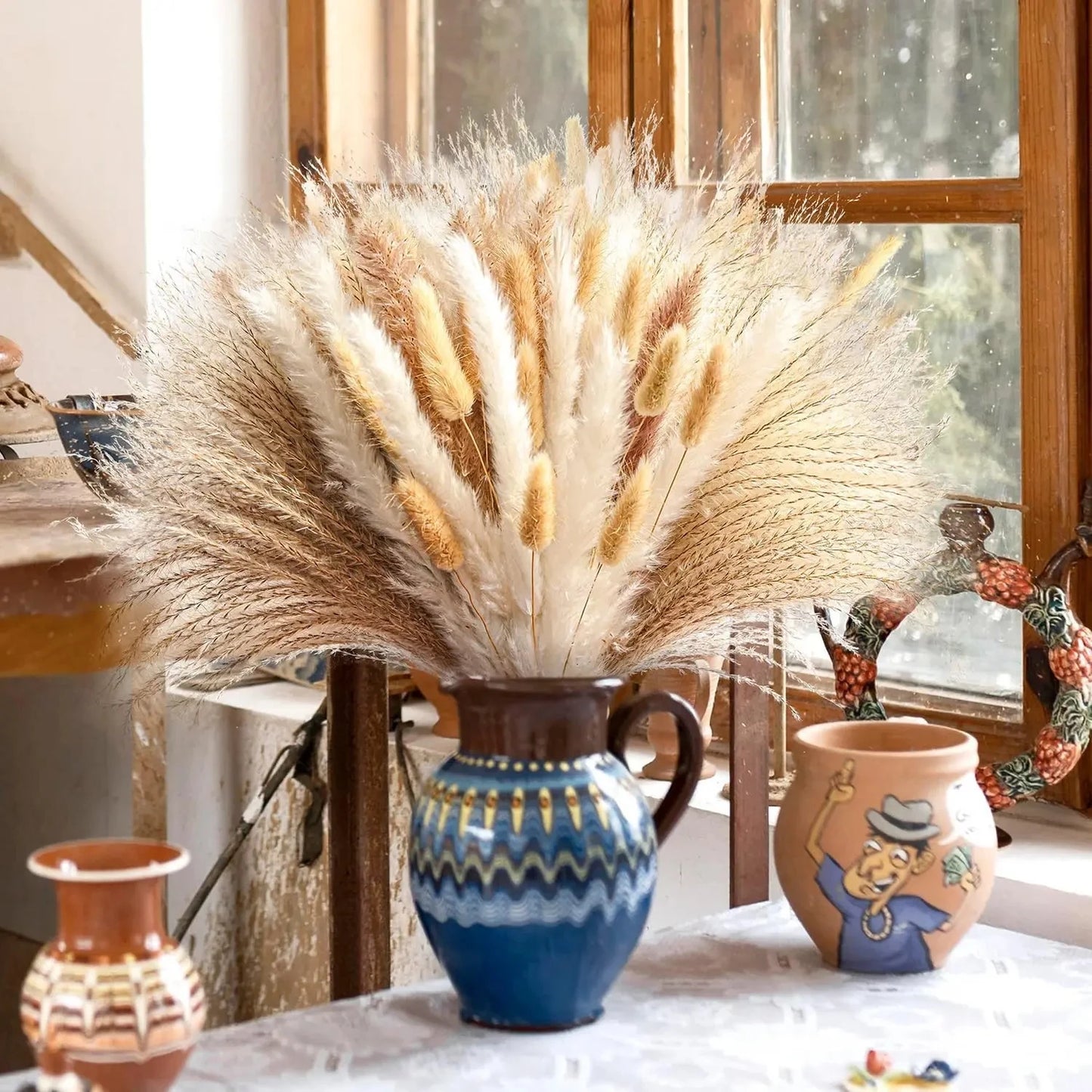 Natural Dried Bunny Tail Grass Flowers