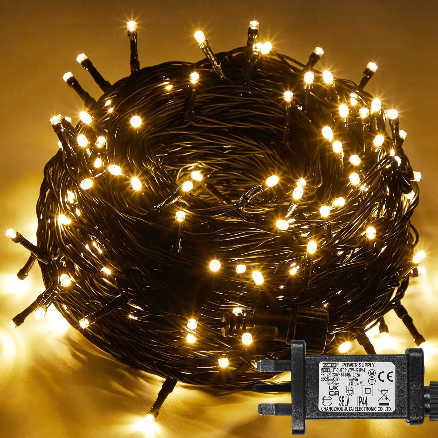 Outdoor Black Wire Fairy String Lights