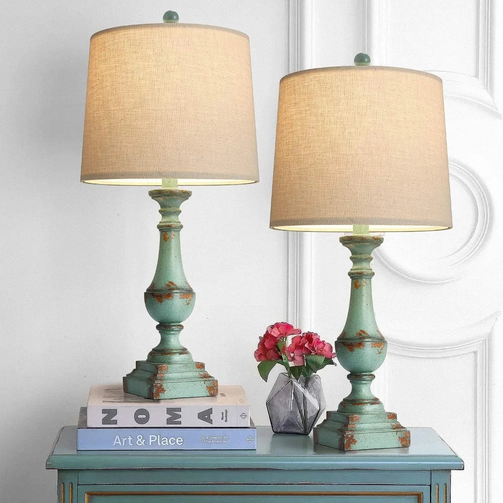 Farmhouse Table Lamp Set