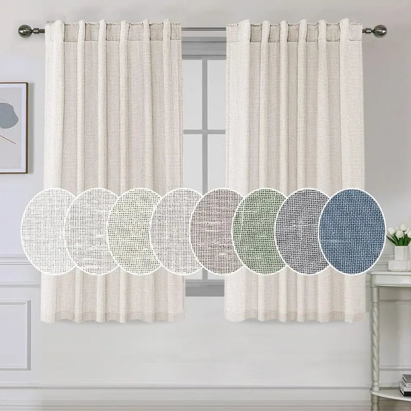 Natural Linen Pocket Lined Curtains