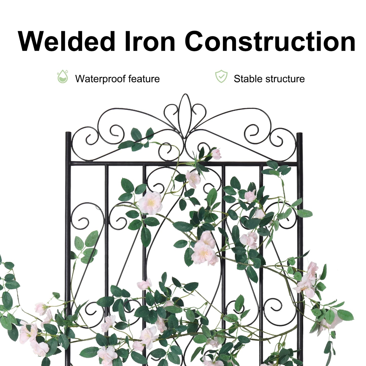 Tall Metal Garden Trellis Fence