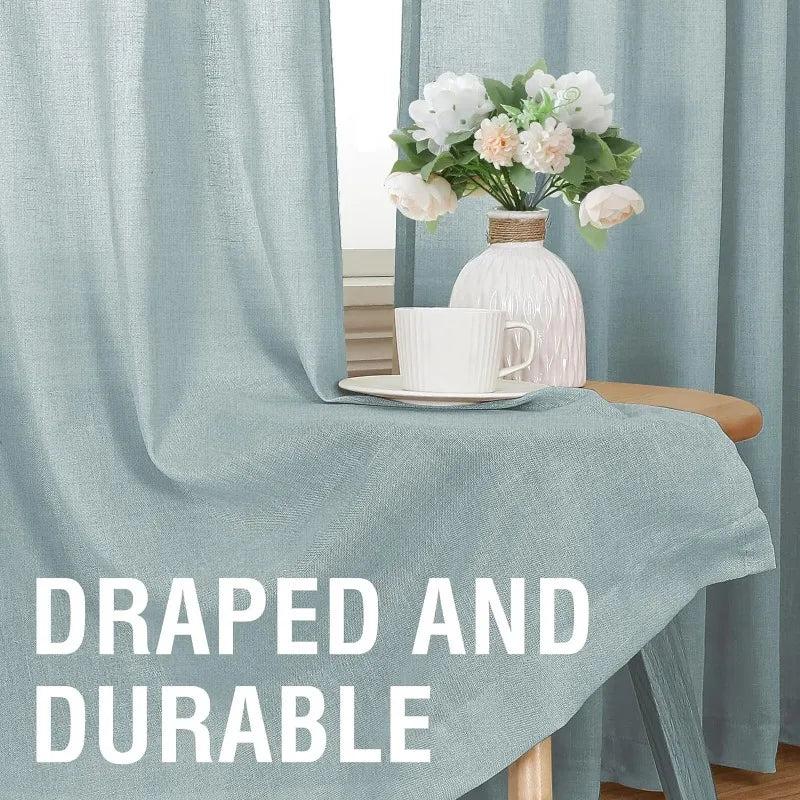 Natural Linen Pocket Lined Curtains