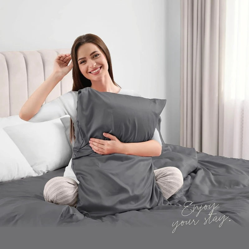 Queen Size Bed Sheets And Pillowcase Set, with Elastic