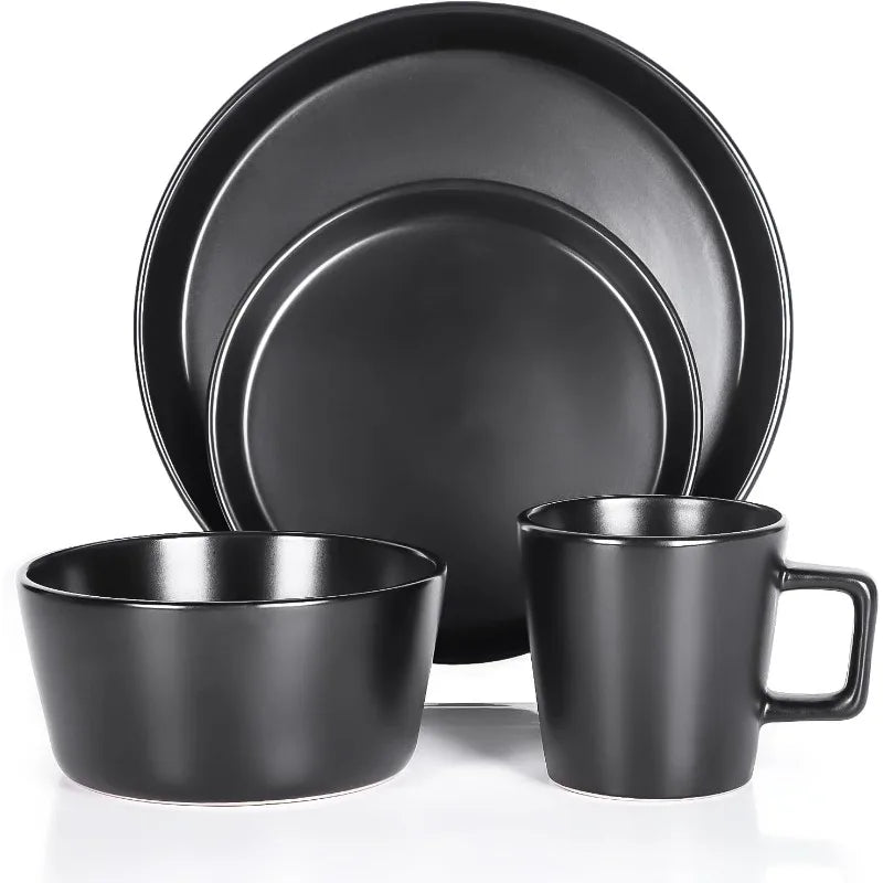 16 Piece Plates And Bowls Dinnerware Set