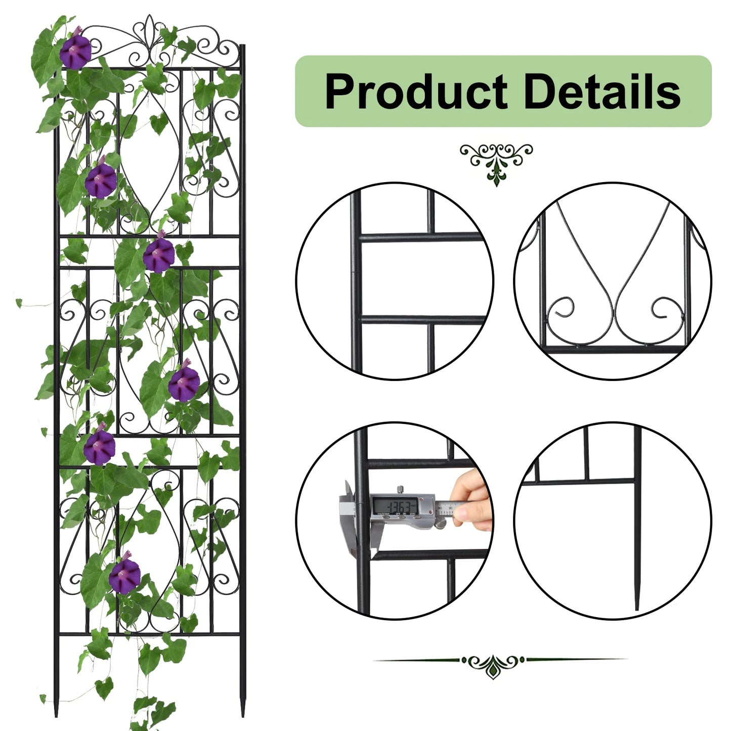 Tall Metal Garden Trellis Fence