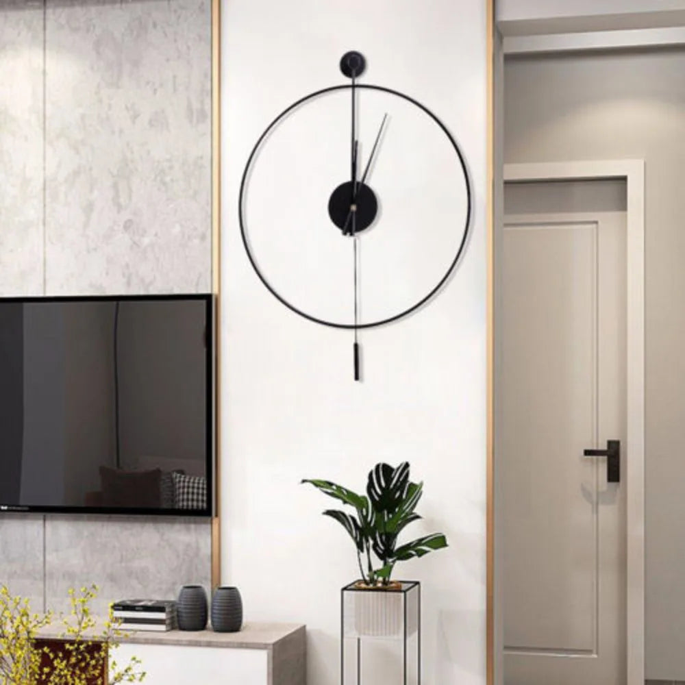 Large Decorative Wall Clock With Pendulum