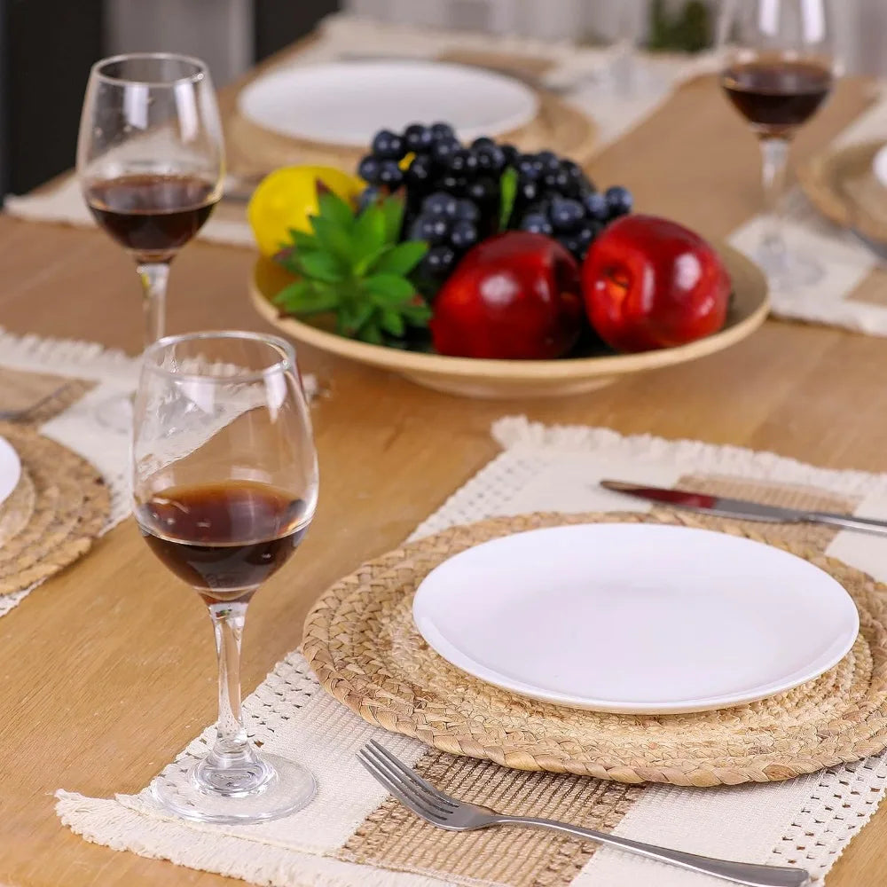 Handmade Natural Straw Woven Placemats