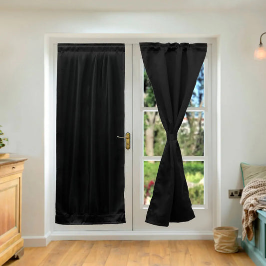 Black Darkening Door Window Drapes