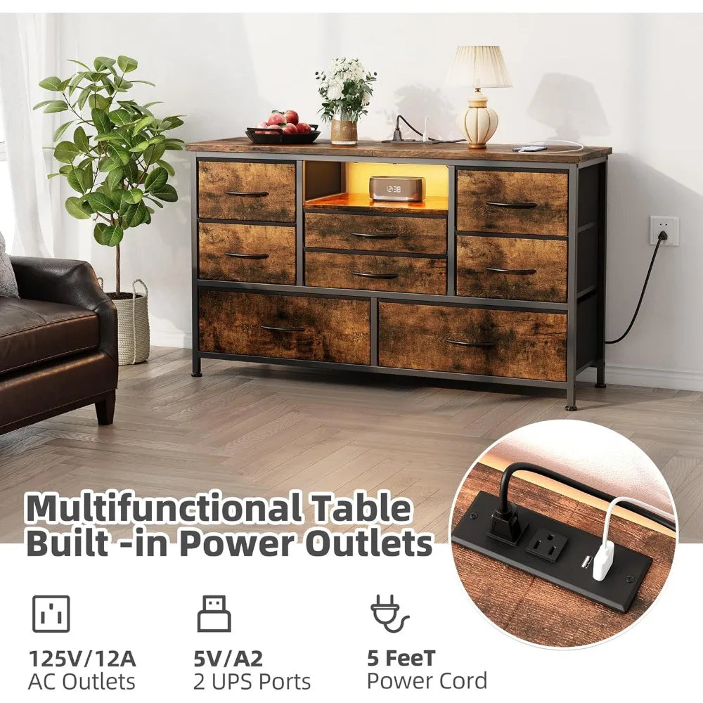 Dresser TV Stand With Power Outlet