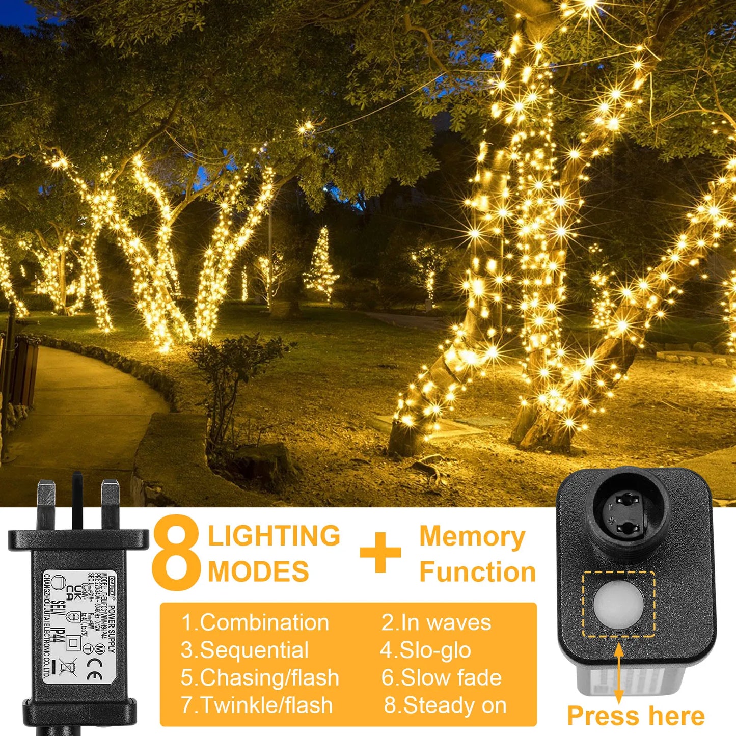 Outdoor Black Wire Fairy String Lights