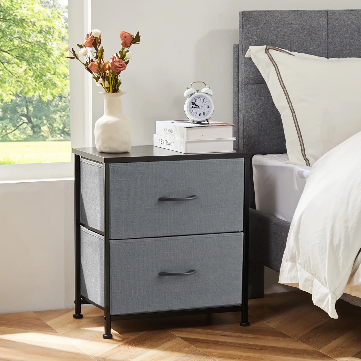 2 Drawer Nightstand For Bedroom