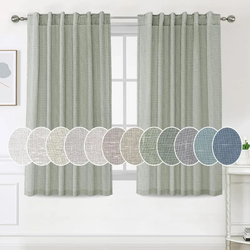 Natural Linen Pocket Lined Curtains