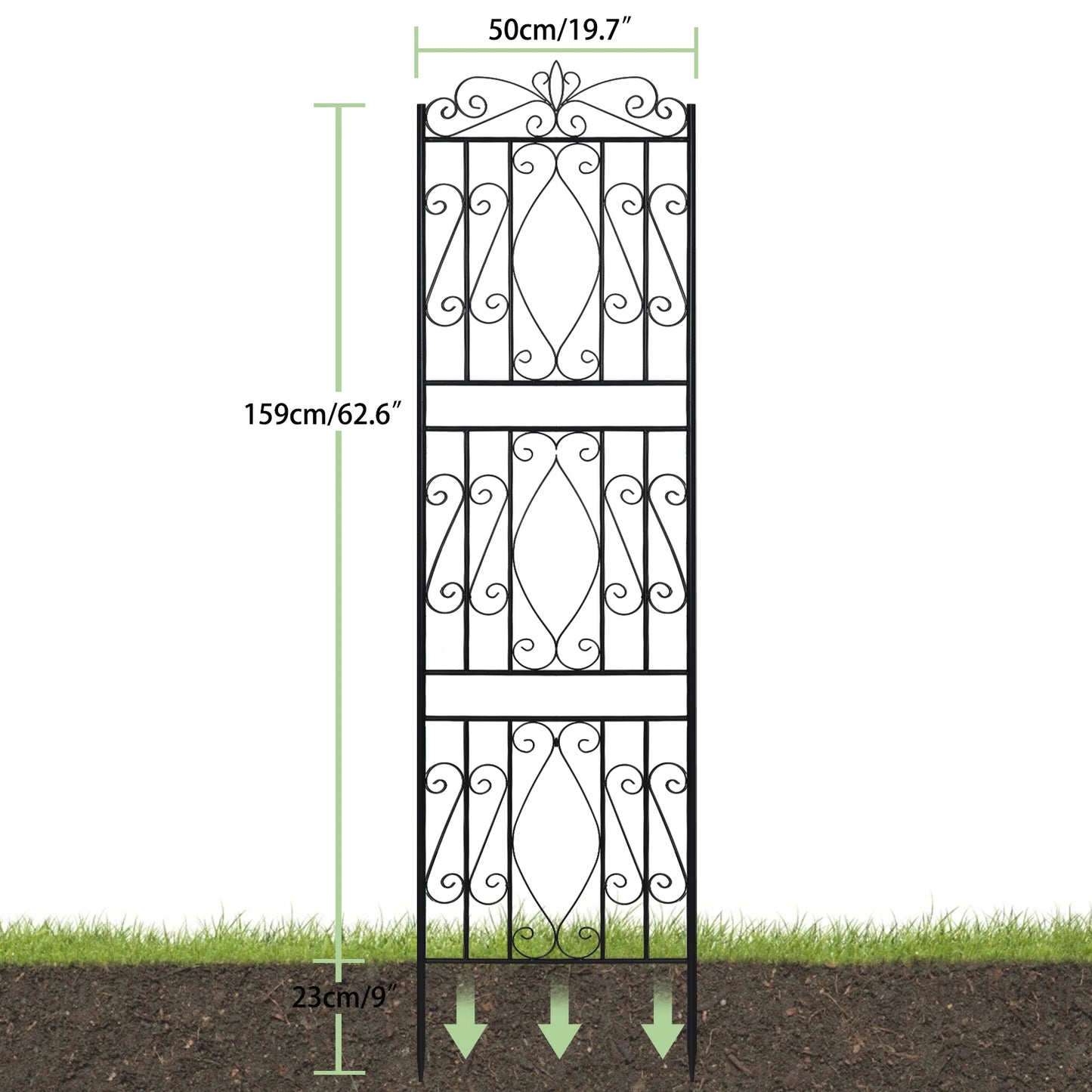 Tall Metal Garden Trellis Fence