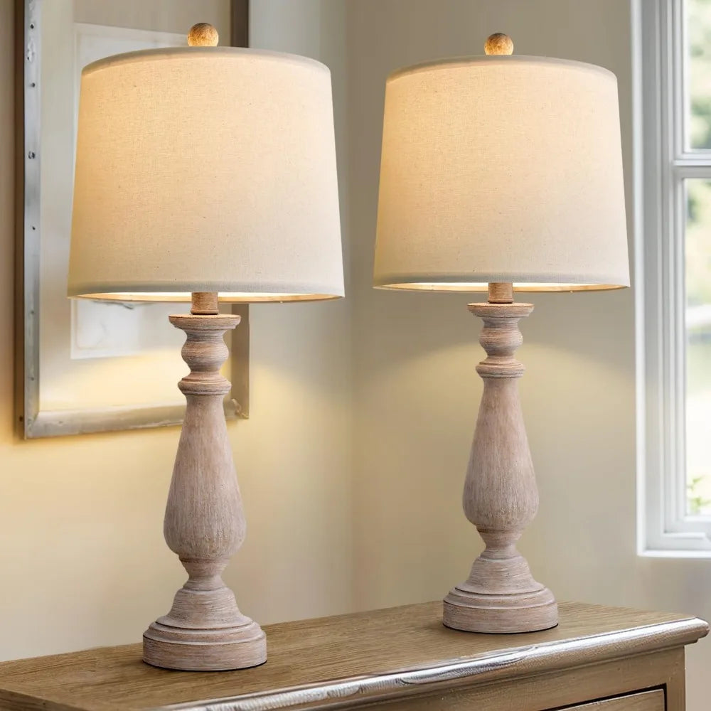 Farmhouse Table Lamp Set