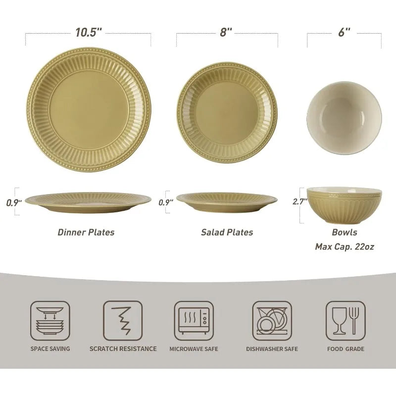 Garden Plates and Bowls Sets