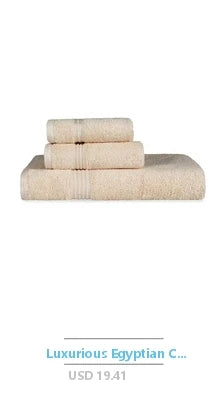 100% Plush Cotton Bath Towel Set