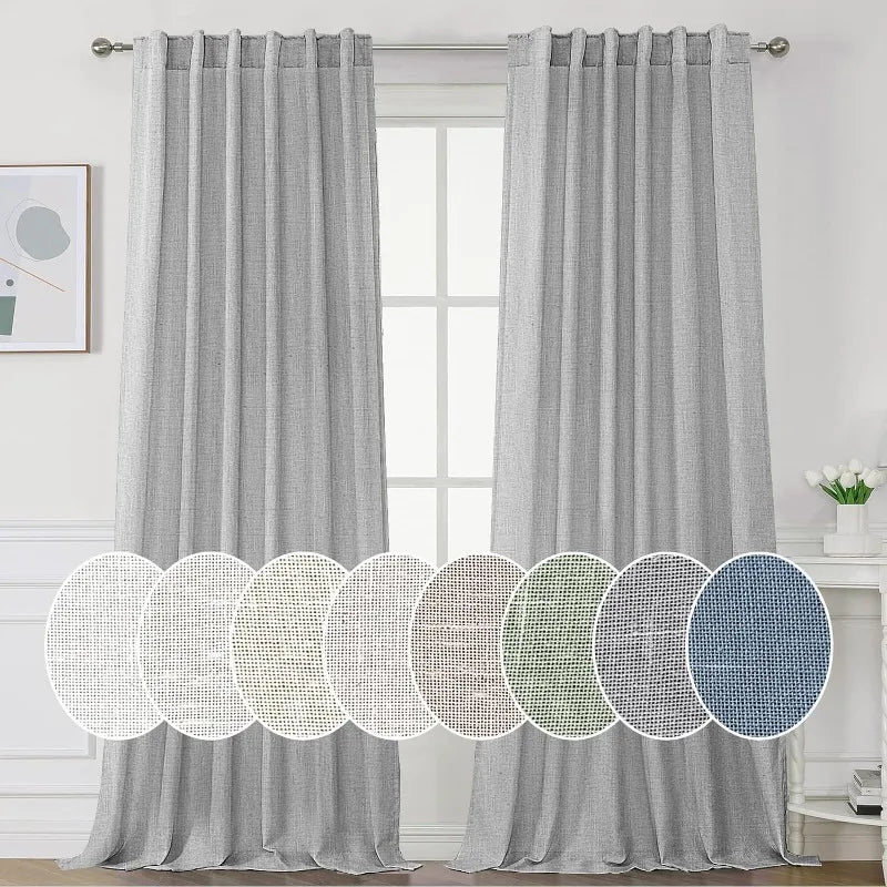 Natural Linen Pocket Lined Curtains