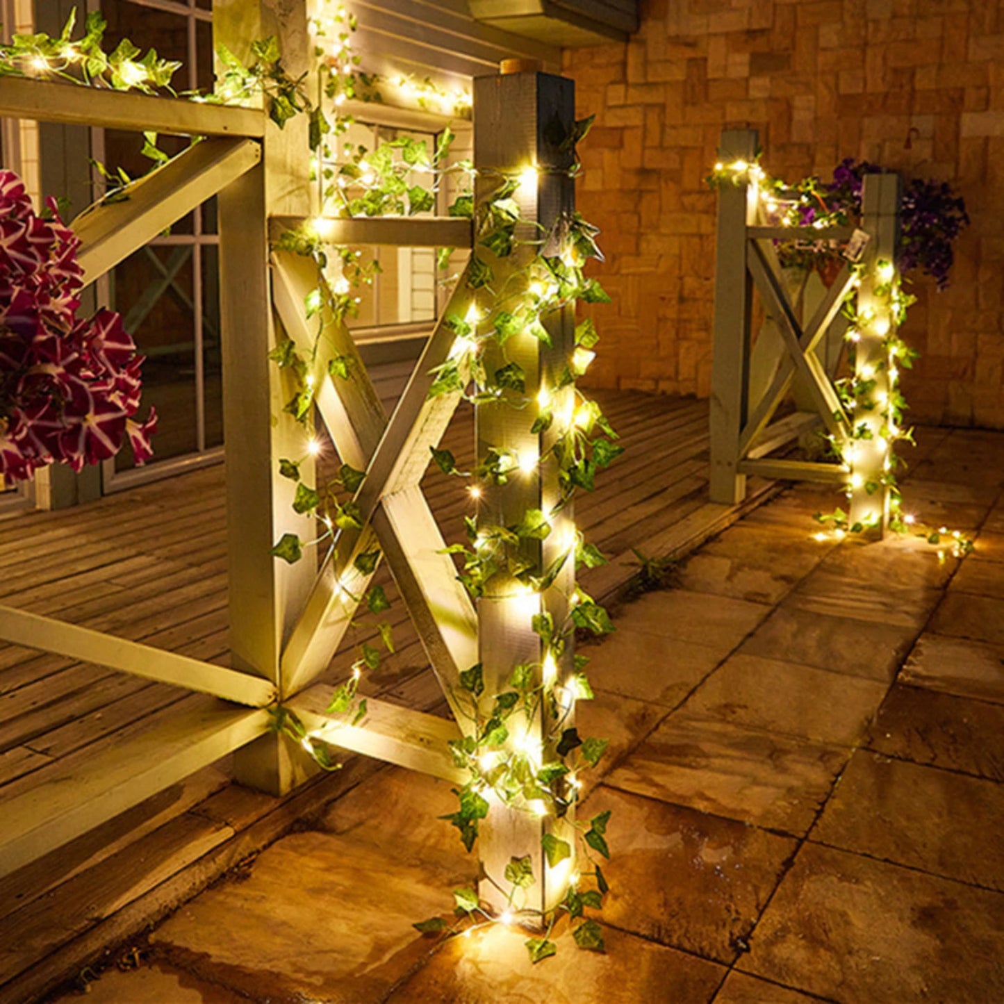 Beautiful Artificial Leaf Flower Lights