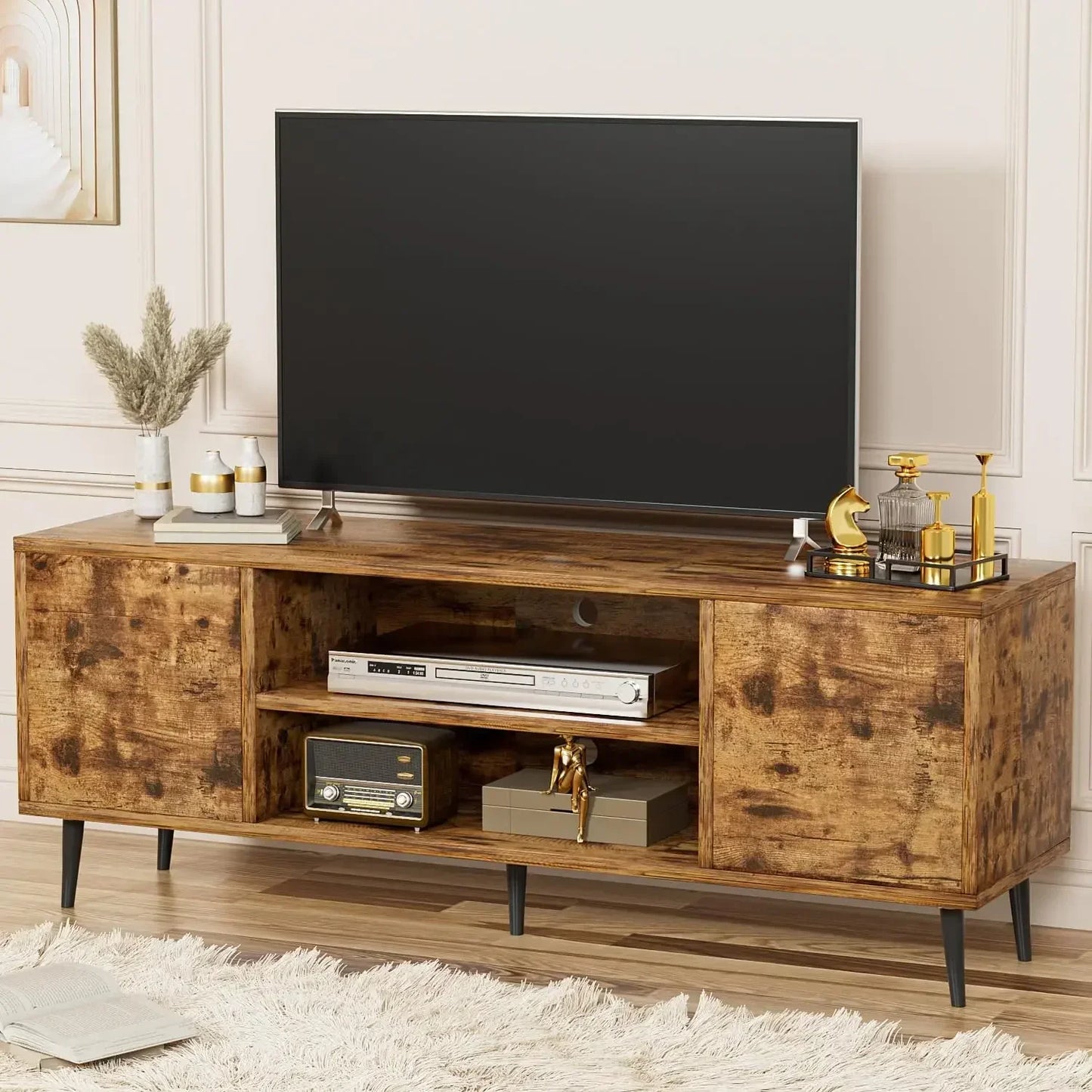 Retro Style Modern Entertainment Media Center