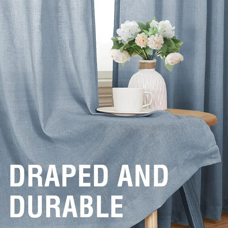 Natural Linen Pocket Lined Curtains