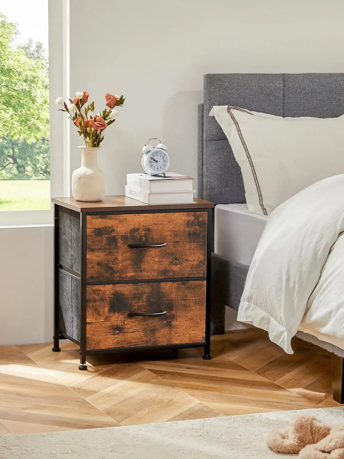 2 Drawer Nightstand For Bedroom