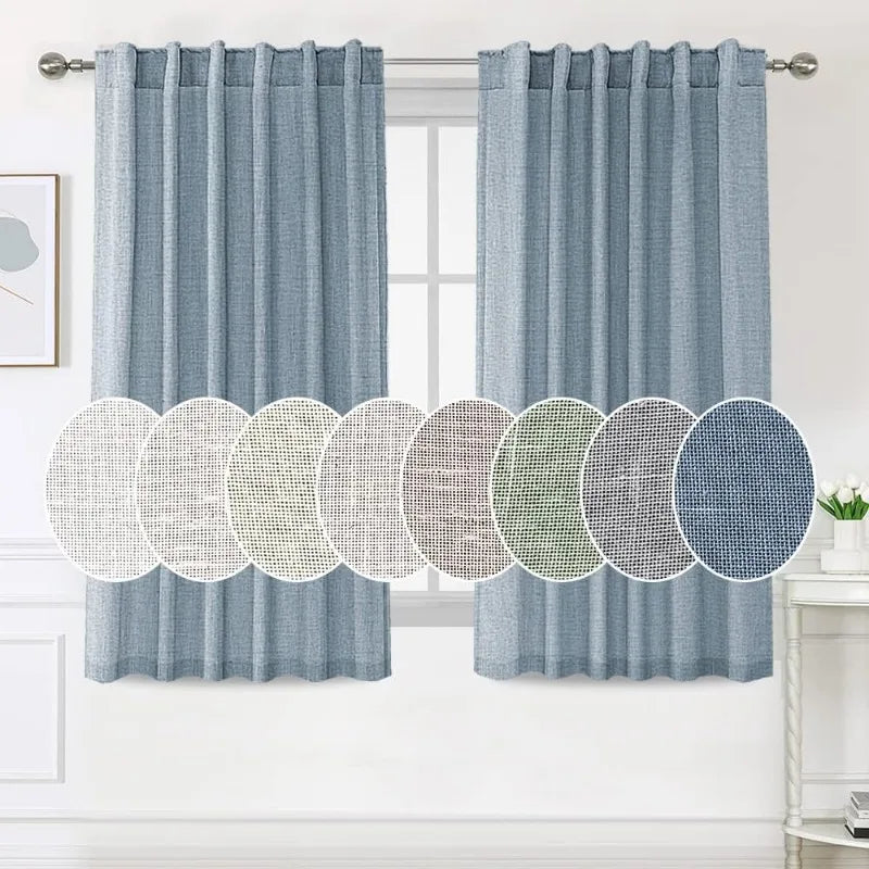 Natural Linen Pocket Lined Curtains